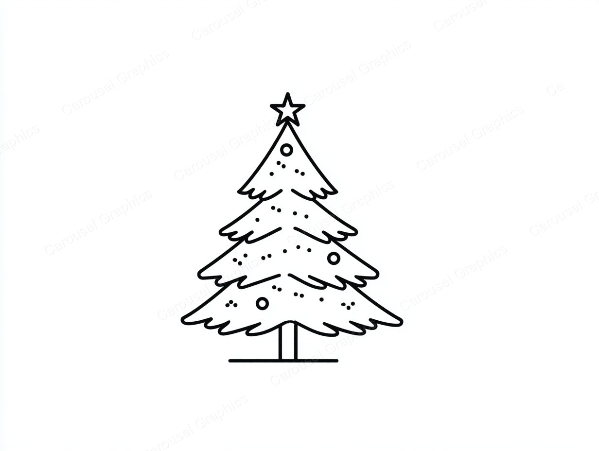 Christmas Tree Vector Graphic preview