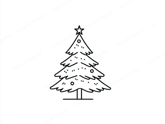 Christmas Tree Vector Graphic preview