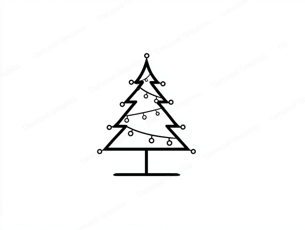 Christmas Tree Vector Graphic preview