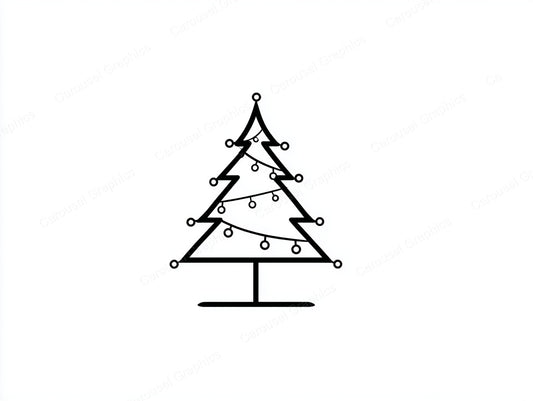 Christmas Tree Vector Graphic preview
