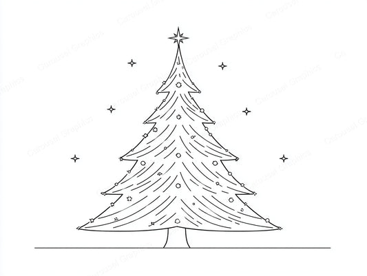 Christmas Tree Vector Graphic preview