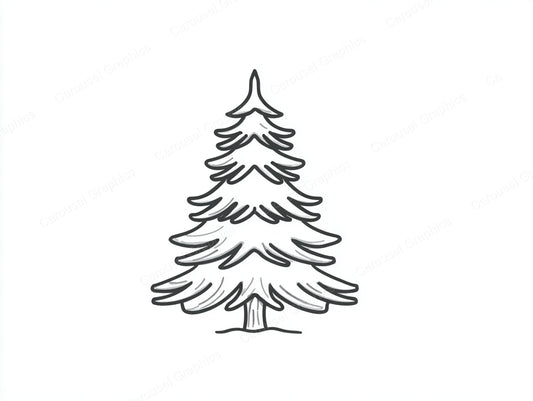 Christmas Tree Vector Graphic preview