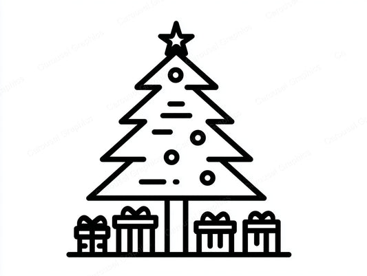 Christmas Tree Vector Graphic preview