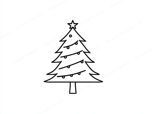 Christmas Tree Vector Graphic preview