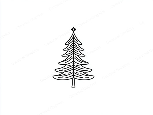 Christmas Tree Vector Graphic preview