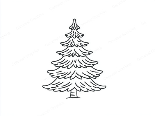 Christmas Tree Vector Graphic preview