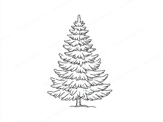 Christmas Tree Vector Graphic preview