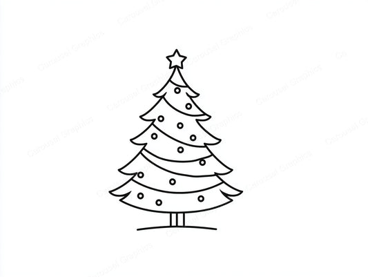 Christmas Tree Vector Graphic preview