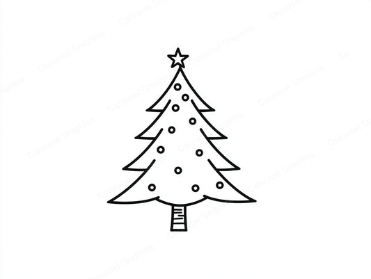 Christmas Tree Vector Graphic preview