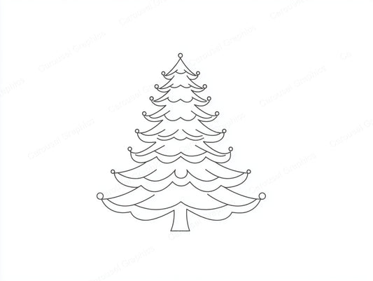 Christmas Tree Vector Graphic preview