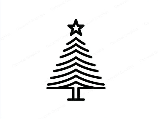 Christmas Tree Vector Graphic preview