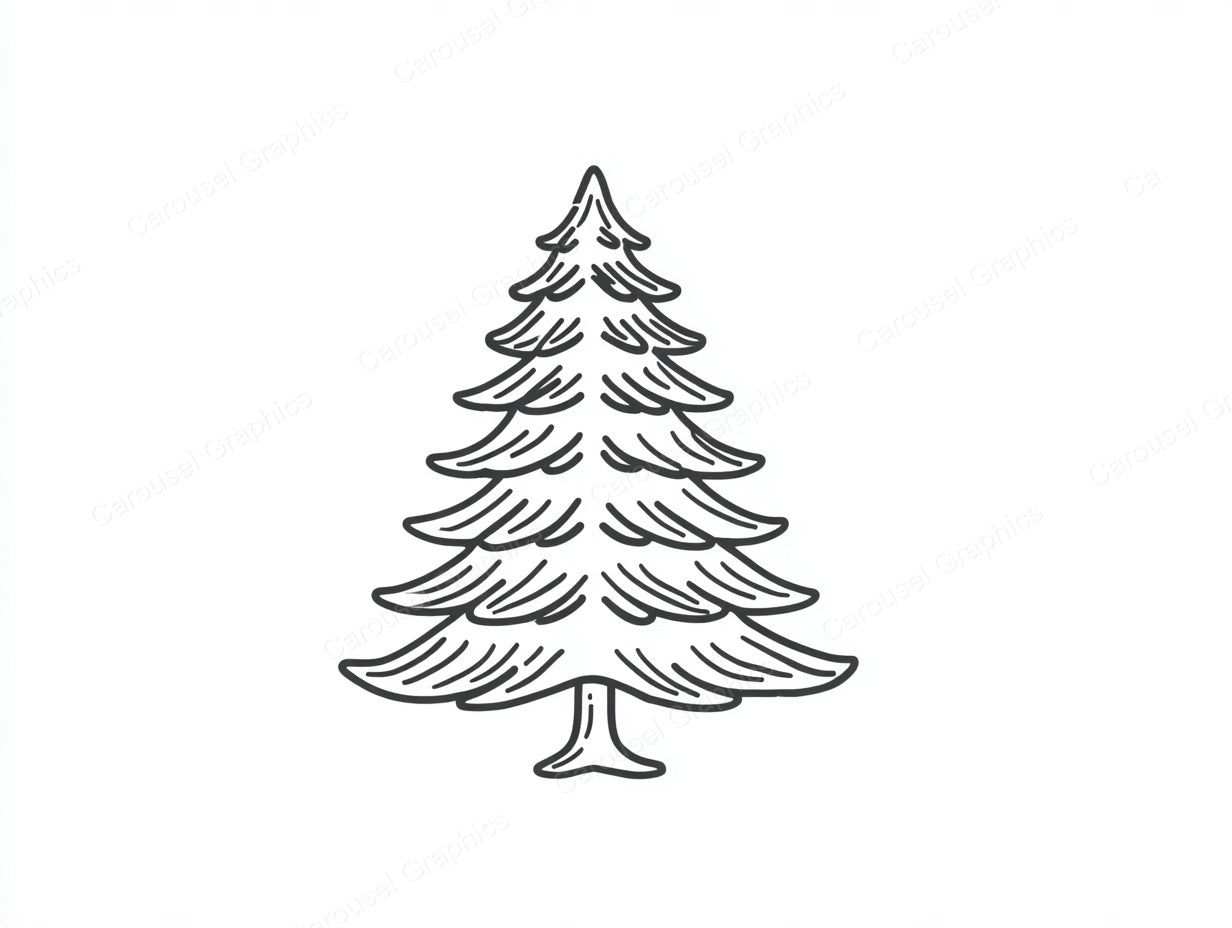 Christmas Tree Vector Graphic preview