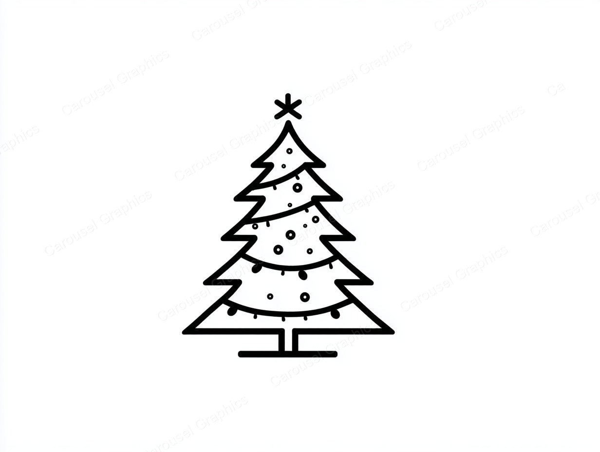 Christmas Tree Vector Graphic preview