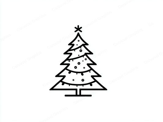 Christmas Tree Vector Graphic preview