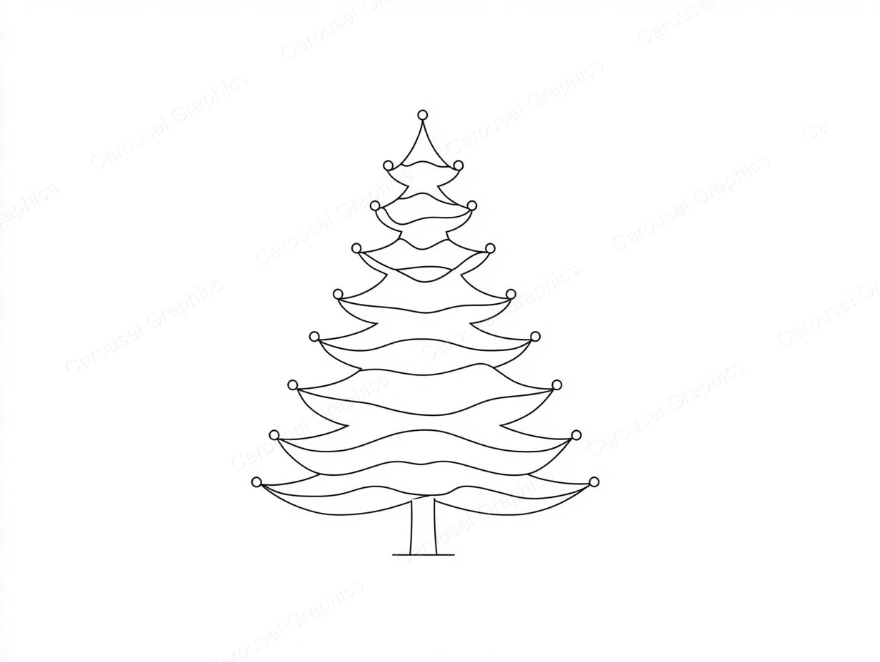 Christmas Tree Vector Graphic preview