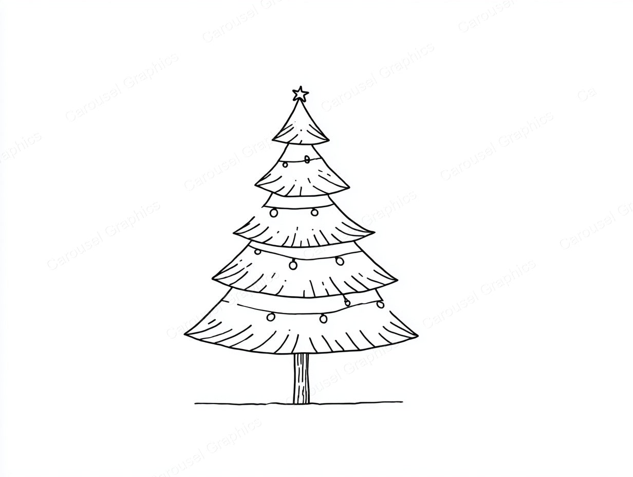Christmas Tree Vector Graphic preview