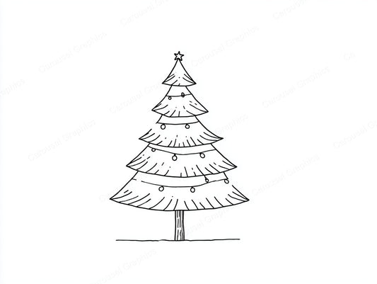 Christmas Tree Vector Graphic preview