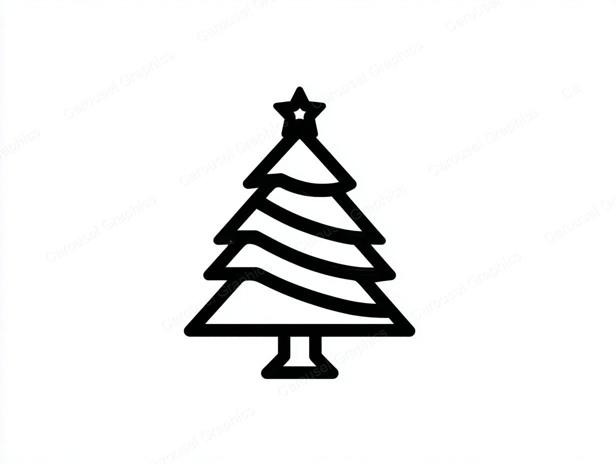 Christmas Tree Vector Graphic preview