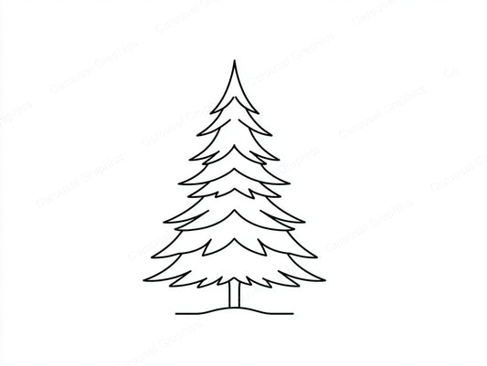 Christmas Tree Vector Graphic preview