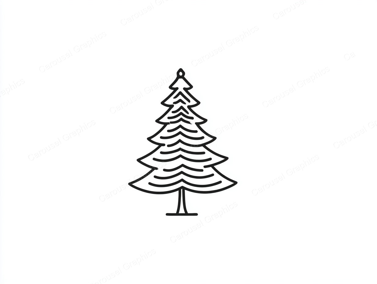 Christmas Tree Vector Graphic preview