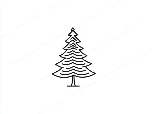 Christmas Tree Vector Graphic preview