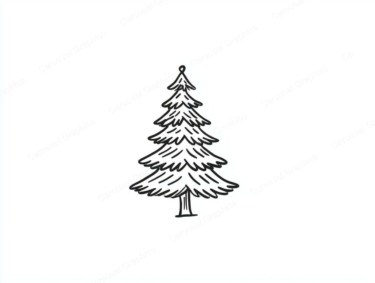 Christmas Tree Vector Graphic preview