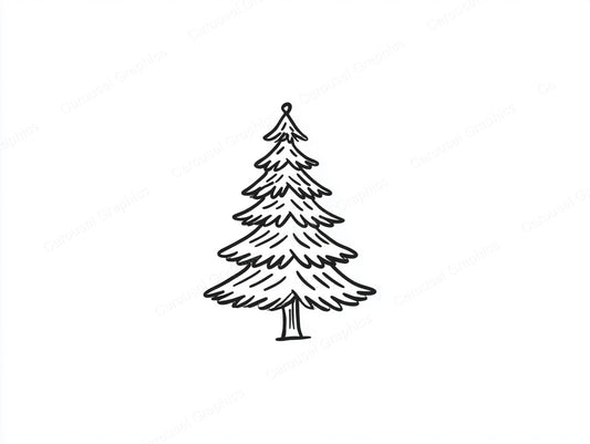 Christmas Tree Vector Graphic preview