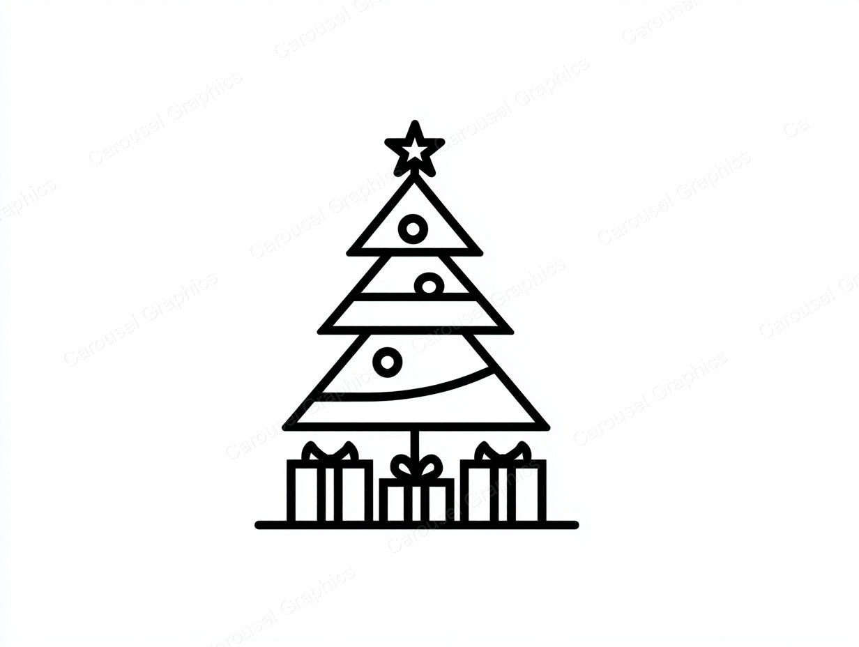 Christmas Tree Vector Graphic preview