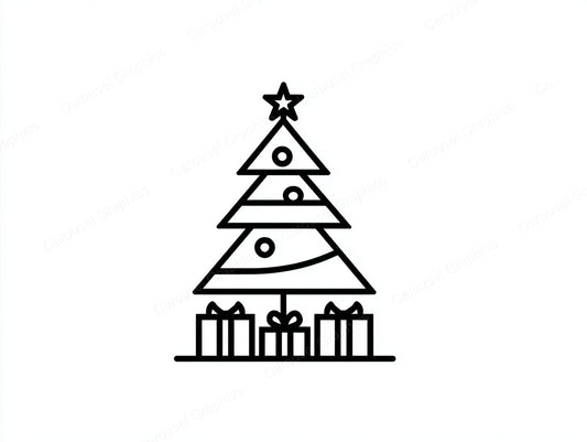 Christmas Tree Vector Graphic preview