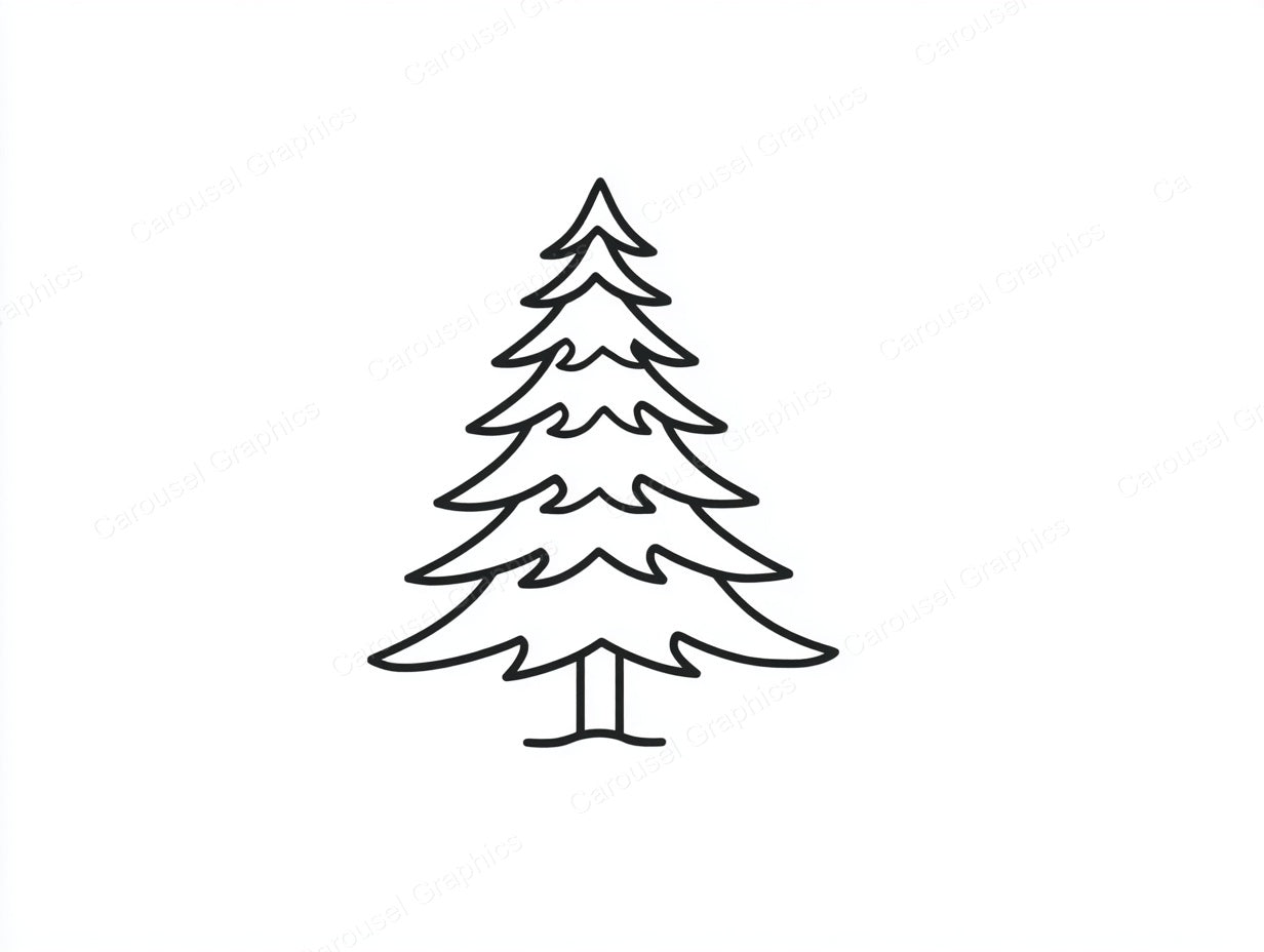 Christmas Tree Vector Graphic preview