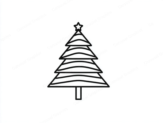 Christmas Tree Vector Graphic preview