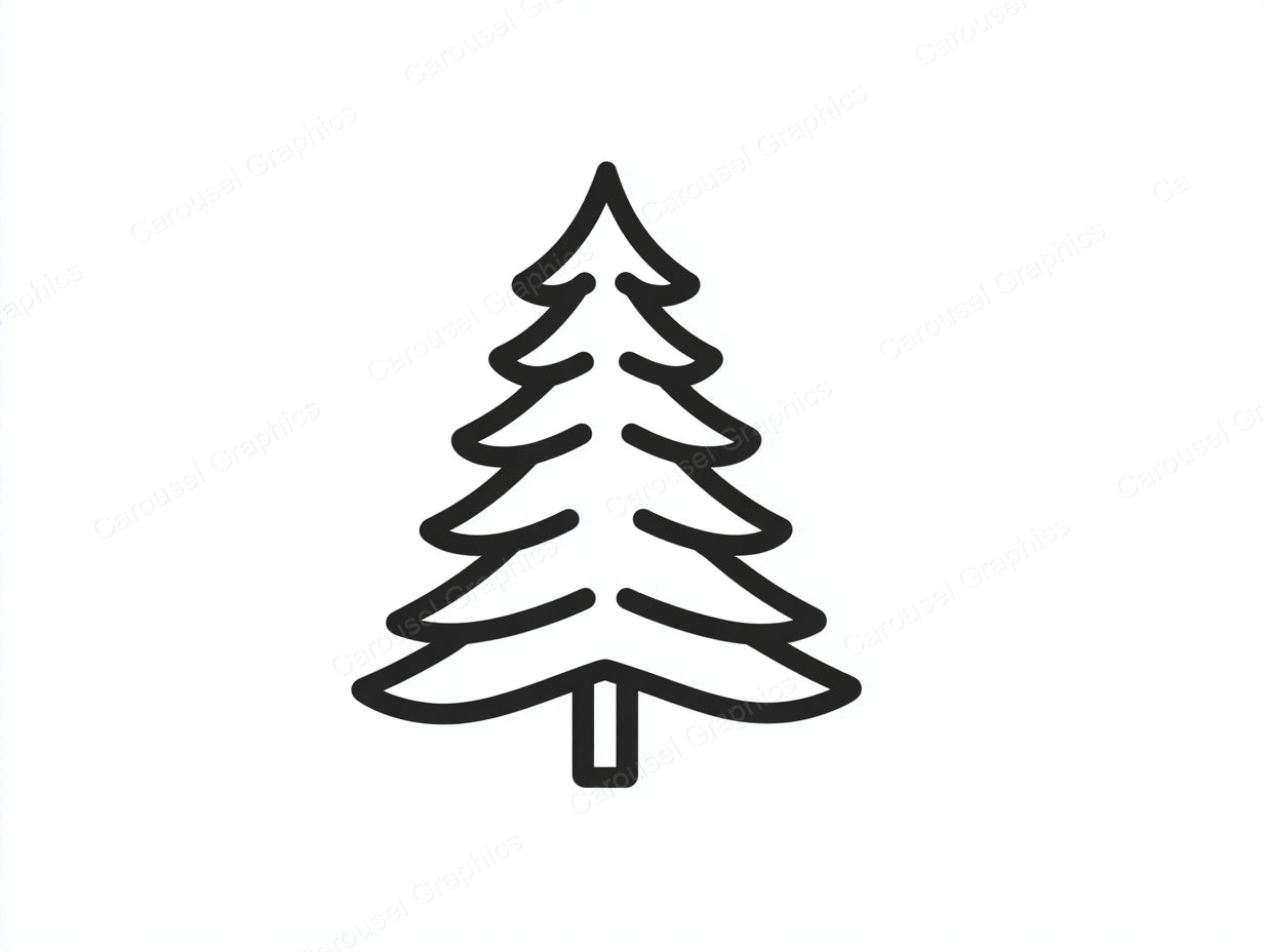 Christmas Tree Vector Graphic preview