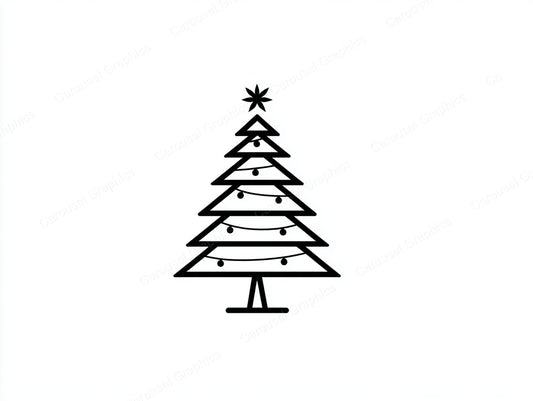 Christmas Tree Vector Graphic preview