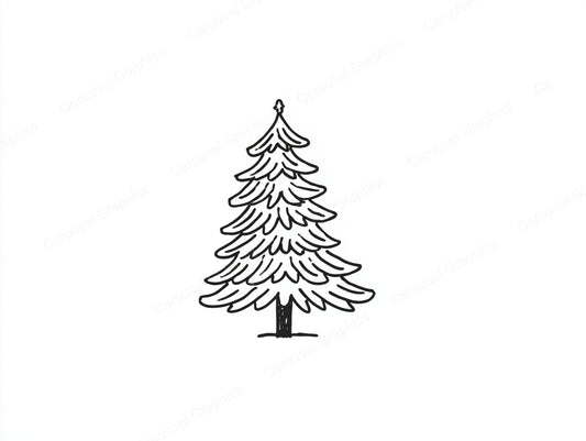 Christmas Tree Vector Graphic preview