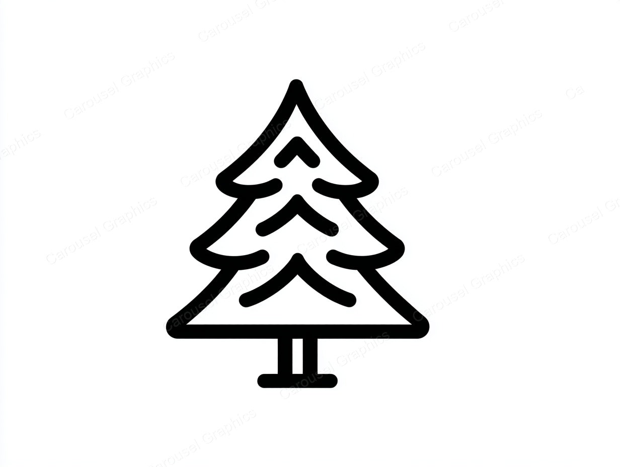 Christmas Tree Vector Graphic preview