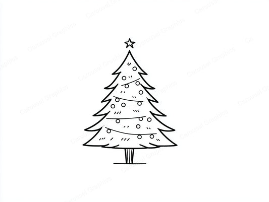 Christmas Tree Vector Graphic preview