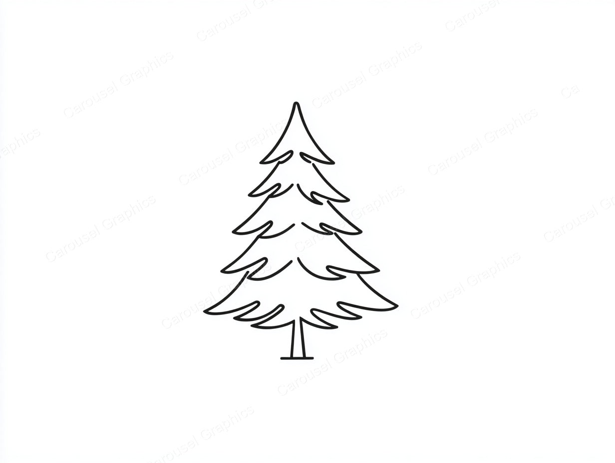 Christmas Tree Vector Graphic preview
