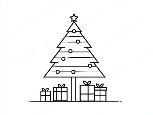 Christmas Tree Vector Graphic preview