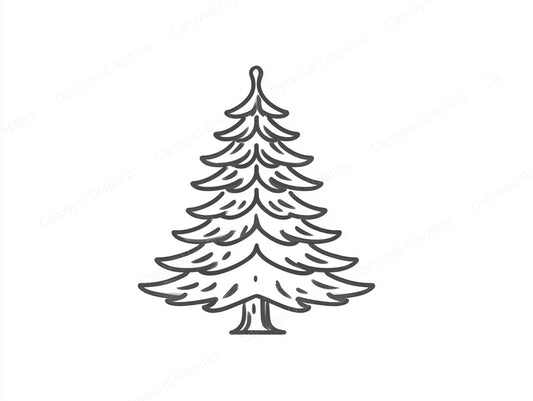 Christmas Tree Vector Graphic preview