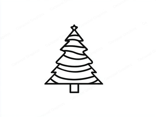 Christmas Tree Vector Graphic preview