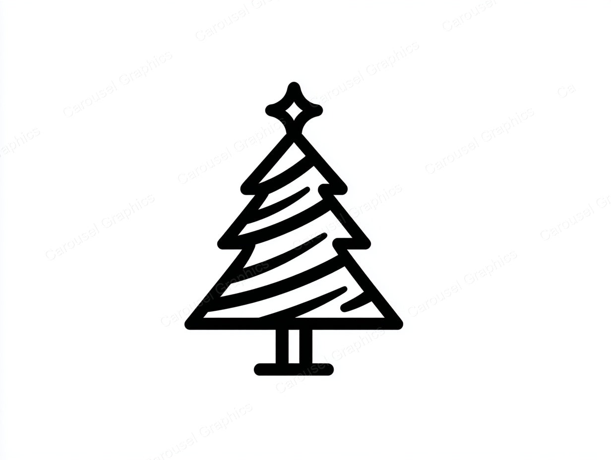 Christmas Tree Vector Graphic preview