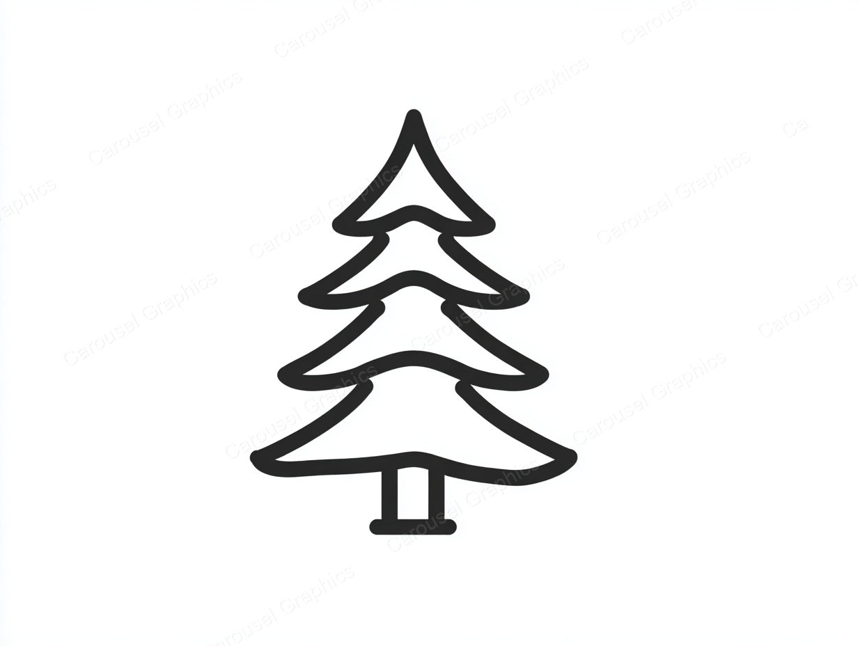 Christmas Tree Vector Graphic preview