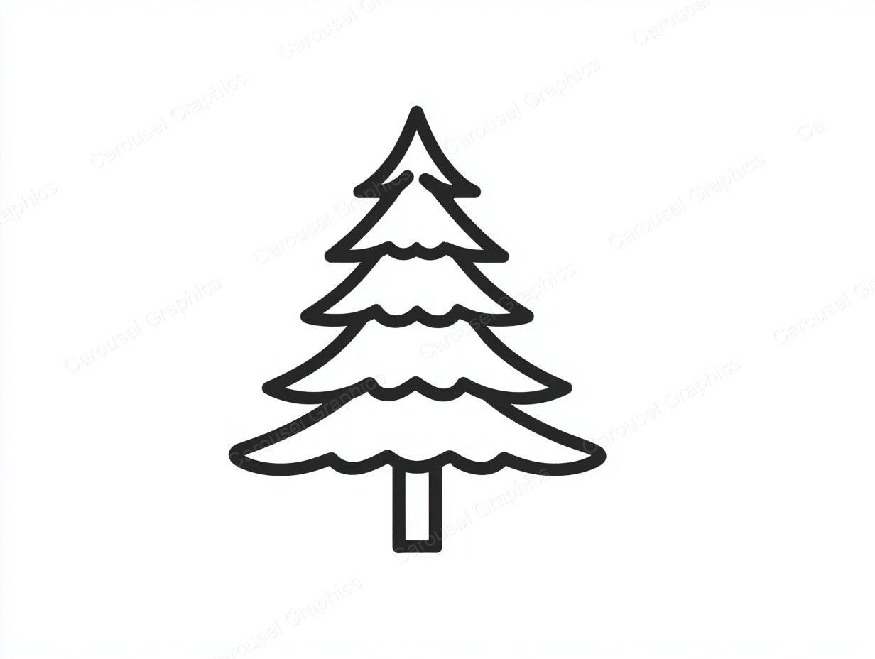 Christmas Tree Vector Graphic preview