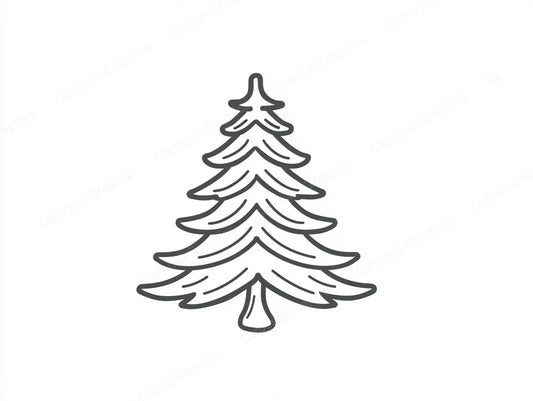 Christmas Tree Vector Graphic preview