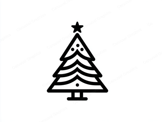 Christmas Tree Vector Graphic preview