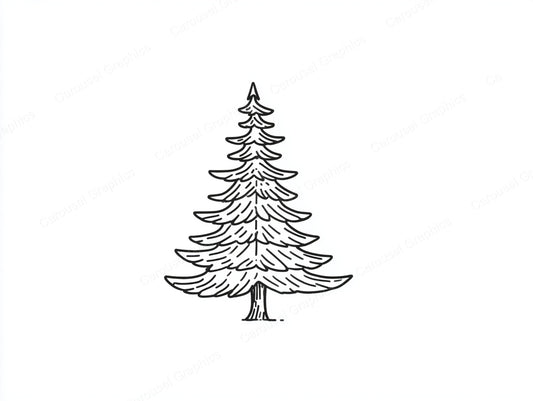 Christmas Tree Vector Graphic preview