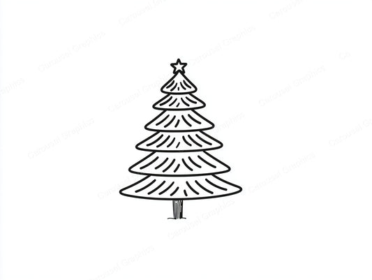 Christmas Tree Vector Graphic preview