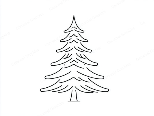 Christmas Tree Vector Graphic preview