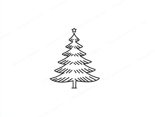 Christmas Tree Vector Graphic preview