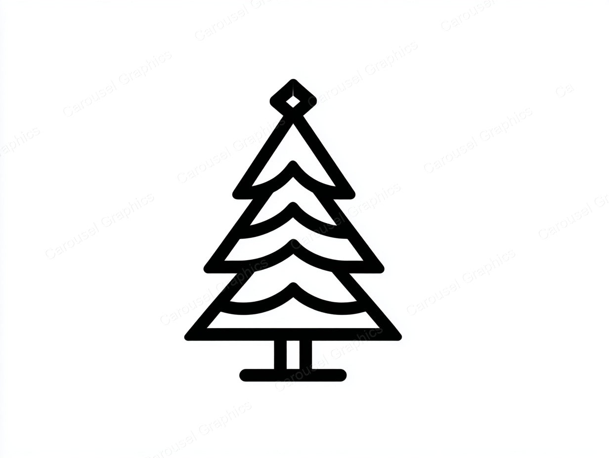 Christmas Tree Vector Graphic preview